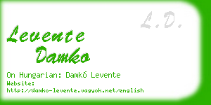 levente damko business card
