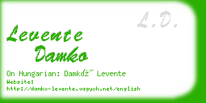 levente damko business card